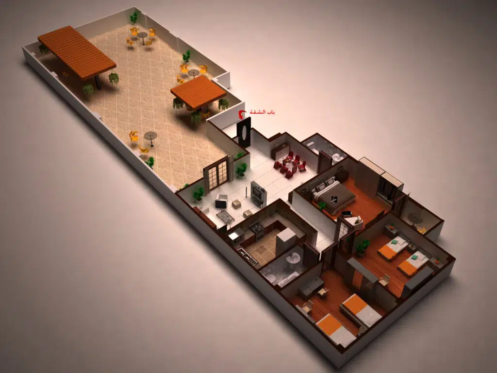 نموذج روف 140 م A - قطعة 100 - المجاورة الثانية - المنطقة السادسة - عمارات - مدينة الشروق